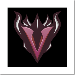 Esport Logo | V Letter For Esport Team / Tshirt etc (red) Posters and Art